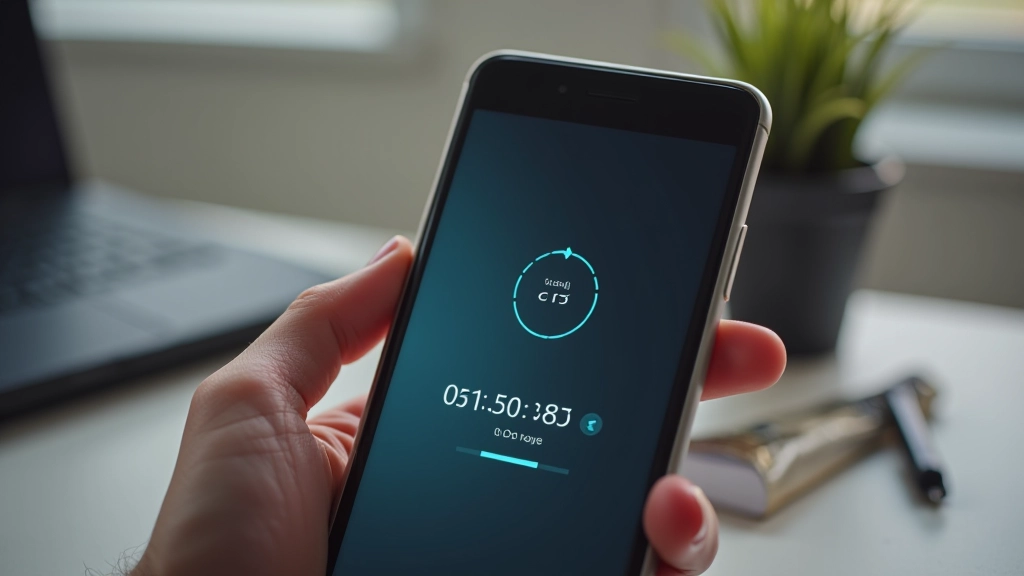 Moderní ukazatel průběhu s časovým odhadem na obrazovce aplikace